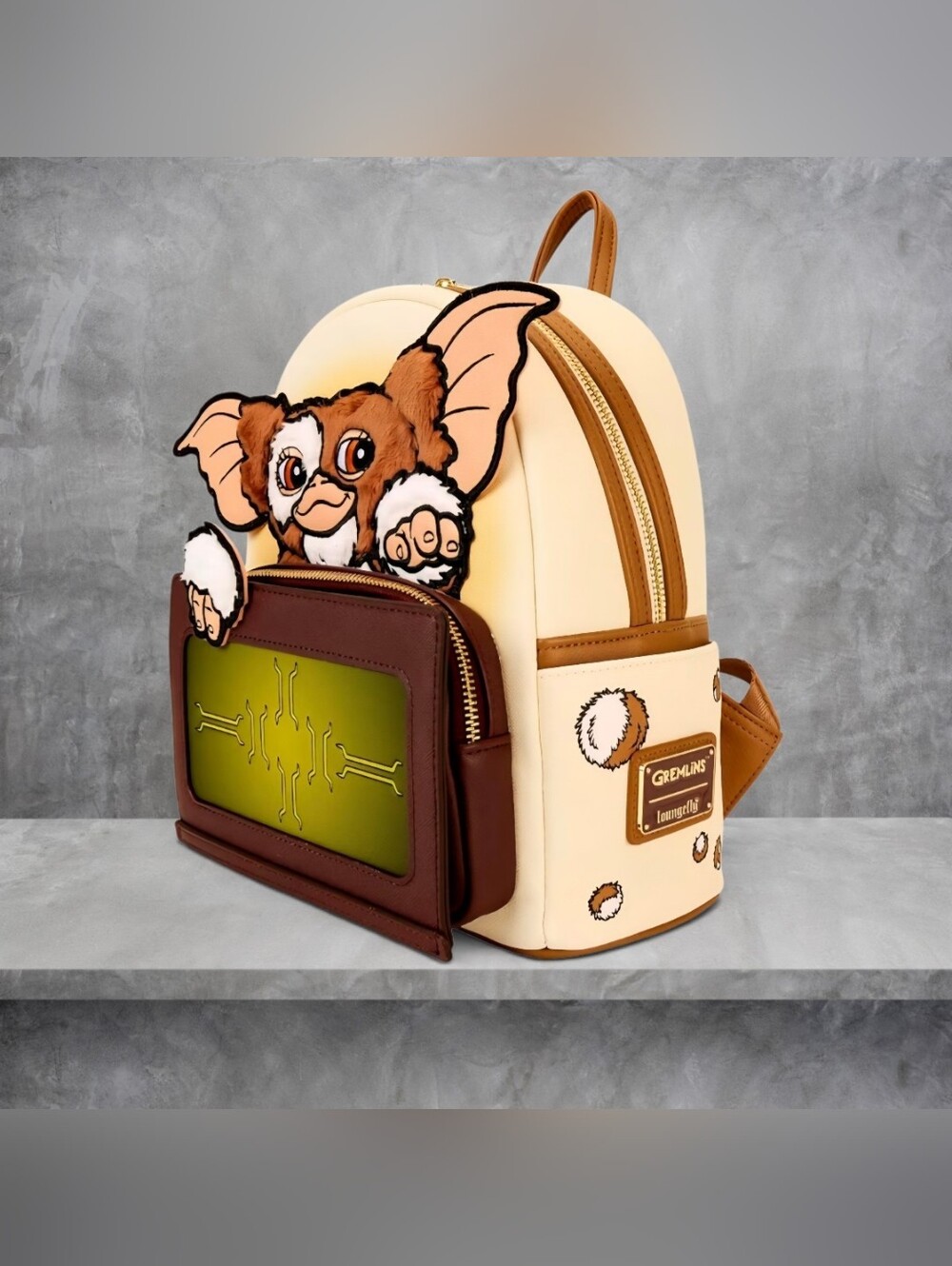 Loungefly Gremlins 40th Anniversary Gizmo Mogwai Box Backpack 🤎 - Picture 2 of 8